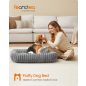   Feandrea nagy kutyaágy bordázott műszőrrel galamb szürke 91 x 68 x 18 cm