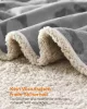 Feandrea vízálló kutyatakaró sherpa fleece anyagból kis kutyáknak, macskáknak 73 x 63 cm szürke