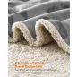   Feandrea vízálló kutyatakaró sherpa fleece anyagból kis kutyáknak, macskáknak 73 x 63 cm szürke
