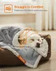 Feandrea vízálló kutyatakaró sherpa fleece anyagból szürke 101 x 73 cm