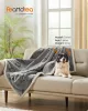 Feandrea vízálló kutyatakaró sherpa fleece anyagból kis és közepes kutyáknak, macskáknak 127 x 101 cm szürke