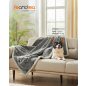   Feandrea vízálló kutyatakaró sherpa fleece anyagból kis és közepes kutyáknak, macskáknak 127 x 101 cm szürke