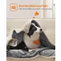   Feandrea vízálló kutyatakaró sherpa fleece anyagból közepes és nagy kutyáknak, macskáknak 152 x 127 cm XL géppel mosható kétoldalas kanapévédő szürke
