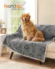 Feandrea Vízálló Kutya Takaró XXL Sherpa Fleece Anyagból Nagy és Extra Nagy Kutyáknak 203 x 152 cm Szürke