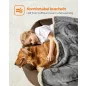   Feandrea Vízálló Kutya Takaró XXL Sherpa Fleece Anyagból Nagy és Extra Nagy Kutyáknak 203 x 152 cm Szürke