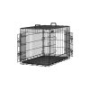 FEANDREA Összecsukható Kutyaketrec L Méretű Fekete Két Ajtóval