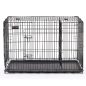 FEANDREA Nagyméretű Kutyaketrec Két Ajtóval Fekete