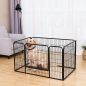 FEANDREA Kutyakennel Fekete Vas Kifutó Biztonsági Zárral