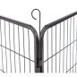   FEANDREA Kutyakennel Fém Elkerítő Szürke Biztonsági Ajtóval