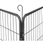   FEANDREA Kutyakennel Fém Elkerítő Szürke Biztonsági Ajtóval