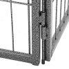 FEANDREA 8-Paneles Kisállat Kifutó Masszív Fém Szürke