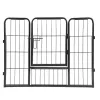 FEANDREA 8-Paneles Kisállat Kifutó Vas Kutyakennel Összecsukható Fekete