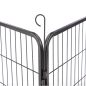  FEANDREA 8-Paneles Vas Kutya Kennel Összecsukható Biztonsági Kerítés Szürke