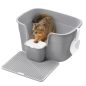   Feandrea Extra Large Macskaalom Tálca Magas Oldalfallal Galambszürke