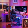 SONGMICS Gaming Szék Ergonomikus Gamer Szék Kihúzható Lábtartóval Fekete-Kék