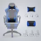   SONGMICS Gaming Szék Ergonomikus Gamer Szék Kihúzható Lábtartóval Fekete-Kék