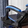 SONGMICS Gaming Szék Ergonomikus Gamer Szék Kihúzható Lábtartóval Fekete-Kék