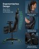 SONGMICS RCG070C01 Ergonomikus Gamer Szék Lábtartóval Fekete-Zöld