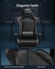 SONGMICS RCG070C01 Ergonomikus Gamer Szék Lábtartóval Fekete-Zöld