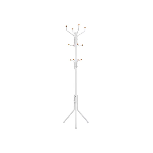 SONGMICS RCR19W álló fogas 182 cm fém krémfehér 12 akasztóval