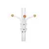 SONGMICS RCR19W álló fogas 182 cm fém krémfehér 12 akasztóval