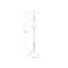 SONGMICS RCR19W álló fogas 182 cm fém krémfehér 12 akasztóval