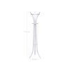 SONGMICS Modern Álló Ruhafogas 9 Akasztós Fém Fehér 176 cm
