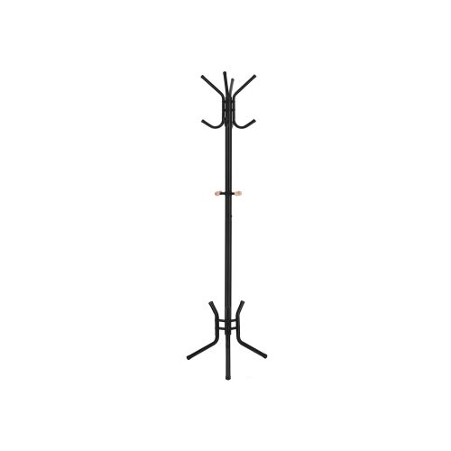 SONGMICS Elegáns Fém Ruhafogas Állvány 12 Akasztóval 176 cm Fekete