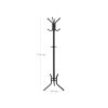 SONGMICS Elegáns Fém Ruhafogas Állvány 12 Akasztóval 176 cm Fekete