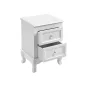   VASAGLE Romantika Fehér Éjjeliszekrény Szett Fenyő Lábakkal