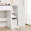 VASAGLE RDT119W01 fésülködőasztal tükörrel fehér forgácslap