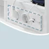 VASAGLE Kailyn RDT137W01 fésülködőasztal LED tükörrel felhőfehér