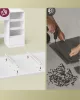 VASAGLE KAILYN fésülködőasztal LED tükörrel 9 fiókkal felhőfehér