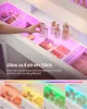 VASAGLE Kailyn Fésülködőasztal LED Tükörrel és RGB Világítással Fehér