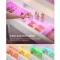   VASAGLE Kailyn Fésülködőasztal LED Tükörrel és RGB Világítással Fehér