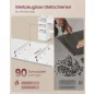   VASAGLE KAILYN RDT146WB01 fésülködőasztal LED világítással fehér 9 fiókos