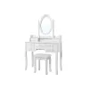 SONGMICS Luxus Fésülködőasztal Szett 3 Tükörrel és Ülőkével Fehér