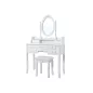   SONGMICS Luxus Fésülködőasztal Szett 3 Tükörrel és Ülőkével Fehér