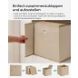   SONGMICS tárolódoboz szett 6 db-os nem szőtt textil homokbézs összecsukható fogantyúval 30 x 30 x 30 cm