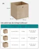 SONGMICS tárolódoboz szett 6 db-os nem szőtt textil homokbézs összecsukható fogantyúval 30 x 30 x 30 cm