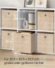 SONGMICS tárolódoboz szett 6 db-os nem szőtt textil homokbézs összecsukható fogantyúval 30 x 30 x 30 cm