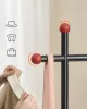 SONGMICS HOME Gyufafej Dizájn Ruhaállvány Cipőtartó Polccal Diófa-Fekete