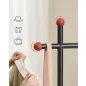   SONGMICS HOME Gyufafej Dizájn Ruhaállvány Cipőtartó Polccal Diófa-Fekete