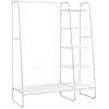 VASAGLE Multifunkciós Ruhaállvány Fehér Cipőtartóval és 5-szintes Tárolóval
