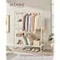   VASAGLE Multifunkciós Ruhaállvány Fehér Cipőtartóval és 5-szintes Tárolóval