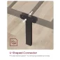   VASAGLE RMB061B01 Egyszemélyes Fém Ágykeret Fekete Díszítéssel