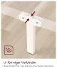VASAGLE egyszemélyes ágykeret fém fehér díszített fejtámlával