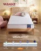 VASAGLE 90 x 200 cm egyszemélyes gél memóriahabos matrac közepes keménységű H3 7 zónás támasztással légáteresztő levehető géppel mosható huzattal 16 cm vastag fehér