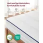   VASAGLE 140 x 200 cm dupla matrac gél memóriahabból középkemény H3 7 zónás fehér