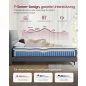   VASAGLE RMZ222QZ02 Hibrid Matrac 90 x 200 x 25 cm Közepes Keménységű Gél Memory Foam Zsákrugós H3 7 Zónás Támasztás Mozgásszigetelés Légáteresztő Huzat Kék